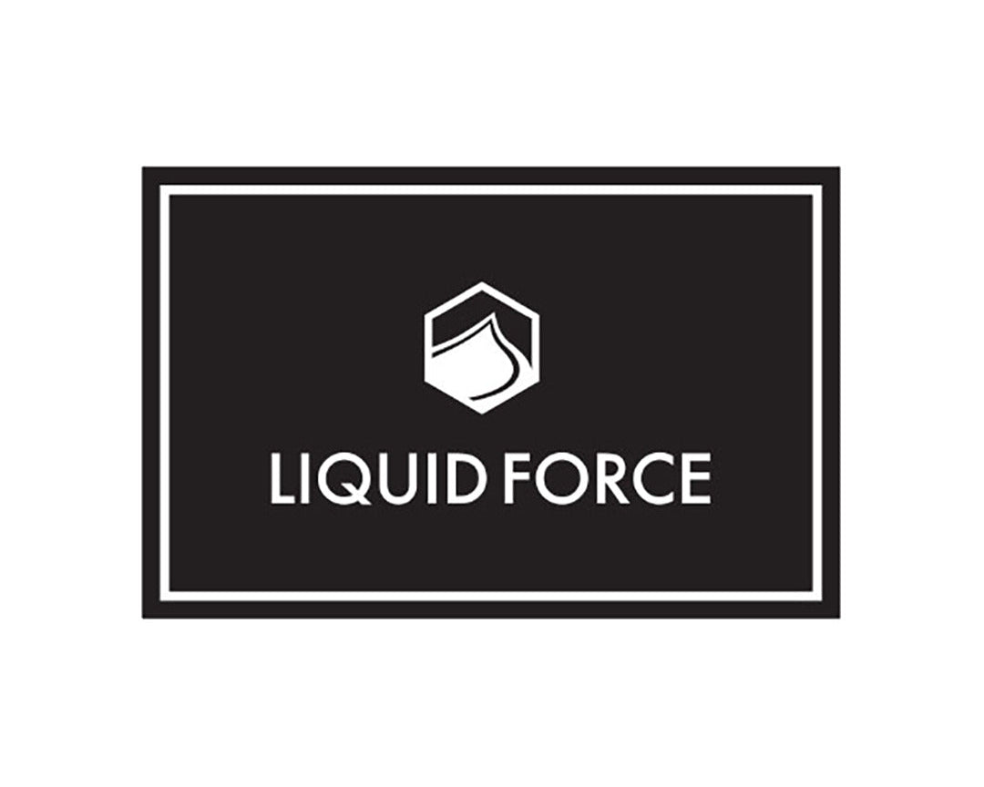 Hex Rubber Floor Mat features LIQUID FORCE logo and abstract icon in a black frame, ideal for banners.