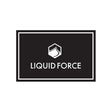 Hex Rubber Floor Mat features LIQUID FORCE logo and abstract icon in a black frame, ideal for banners.