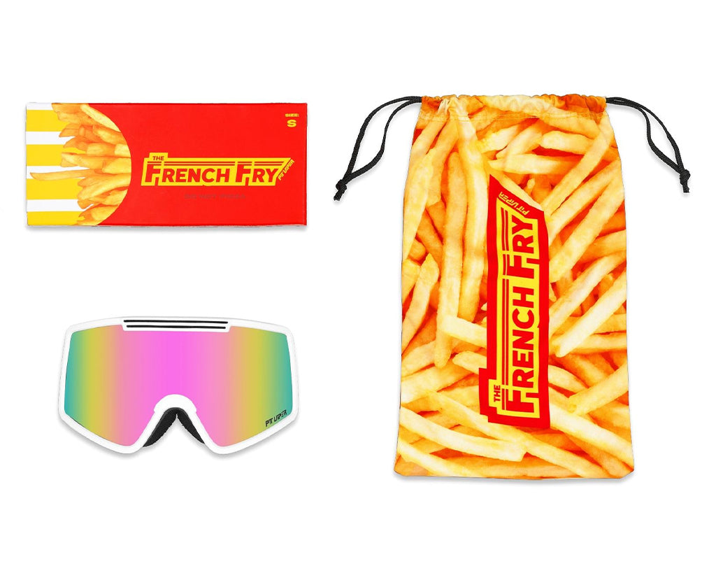 Small / Pink | The Miami Nights Small French Fry Goggles from Pit Viper Sunglasses