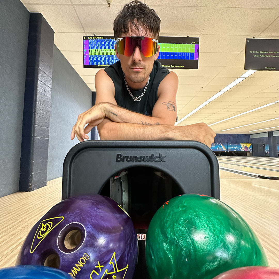 lifestyle - man at bowling alley