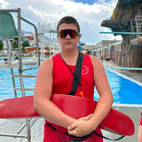 lifestyle - lifeguard wearing the mystery flip off