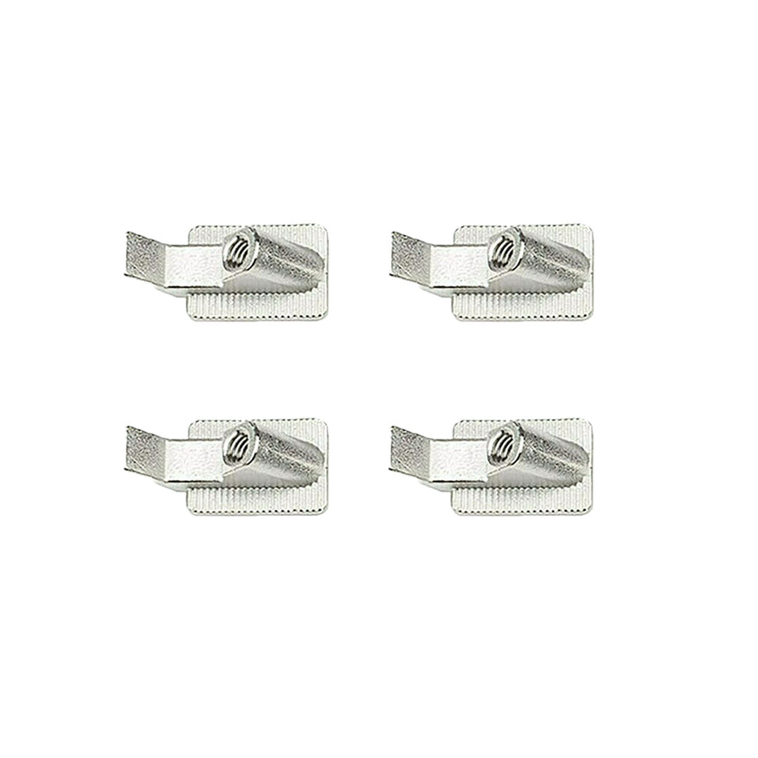 Four 4D FlexTrack Mounts on a white background.