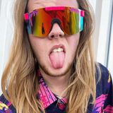 Narrow / Polarized Rainbow | but_i_do_want_to_go_home.JPG | Person wearing The Radical Original from Pit Viper Sunglasses